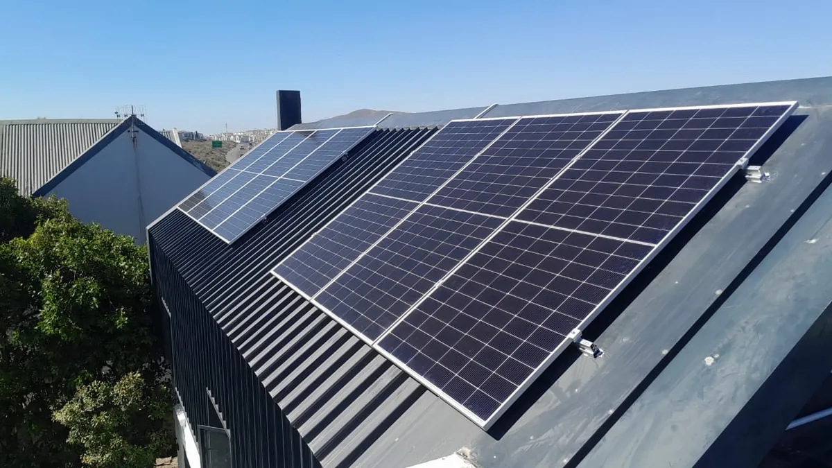Solar panels installed on a Cape Town home, illustrating the cost of a residential solar system