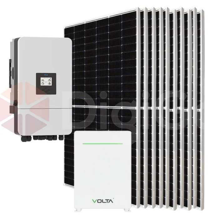 8kW Family Home solar package: hybrid inverter, lithium battery and panels