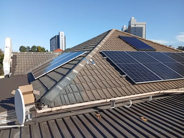 Solar panel installation on a home in Goodwood, Cape Town