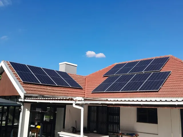 Rooftop solar panel installation on a home in Monte Vista, Cape Town